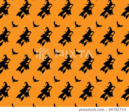 Black Seamless Pattern Switch Broom Vector Black Seamless Pattern Switch Broom Vector 94792714