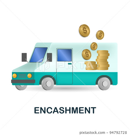 Encashment icon. 3d illustration from banking collection. Creative Encashment 3d icon for web design, templates, infographics and more 94792728