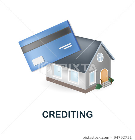 Crediting icon. 3d illustration from banking collection. Creative Crediting 3d icon for web design, templates, infographics and more 94792731