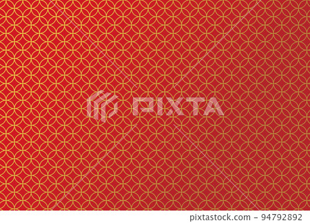 Gorgeous Japanese-style background, cloisonne pattern (red) 94792892