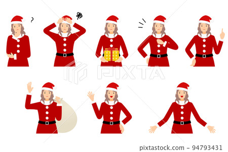 人姿勢集，聖誕老人的女人 94793431