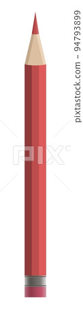 Vector sharp red pencil isolated on white background 94793899