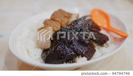 Hong Kong cuisine roasted pork and goose rice 94794746