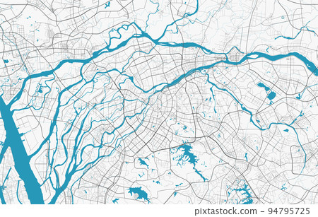 Dongguan vector map. Detailed map of Dongguan city administrative area. Cityscape panorama illustration. Road map with highways, streets, rivers. Dongguan vector map. Detailed map of Dongguan city administrative area. Cityscape panorama illustration. Road map with highways, streets, rivers. 94795725