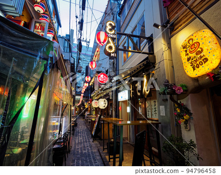 Osaka Umeda Ohatsu Tenjin Urasando at dusk 94796458