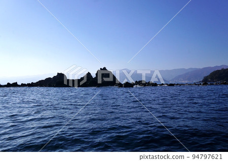 Mitsuishi Beach from a pleasure boat Mitsuishi Beach from a pleasure boat 94797621