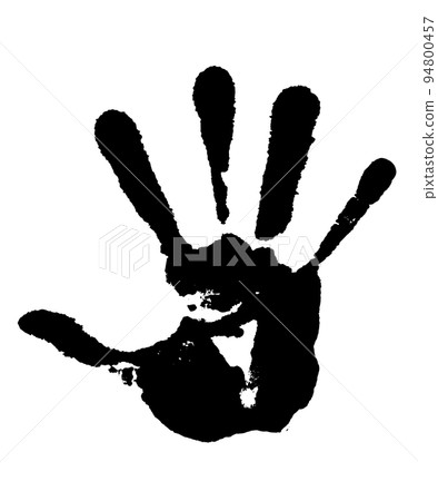 手印手印黑色墨水 94800457