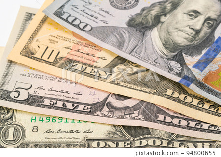 Various us dollars bills. Various us dollars bills. 94800655
