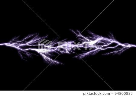 Thunder lightning bolts isolated on black background, abstract electric concept Thunder lightning bolts isolated on black background, abstract electric concept 94800883