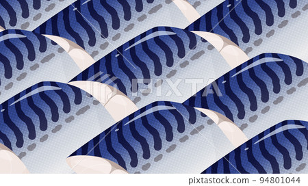 鯖魚魚片背景插圖_16:9 94801044