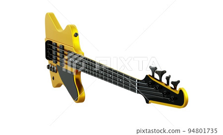 Bass guitar on a white background. 94801735