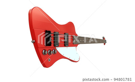 Bass guitar on a white background. 94801781