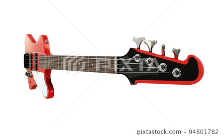 Bass guitar on a white background. 94801782