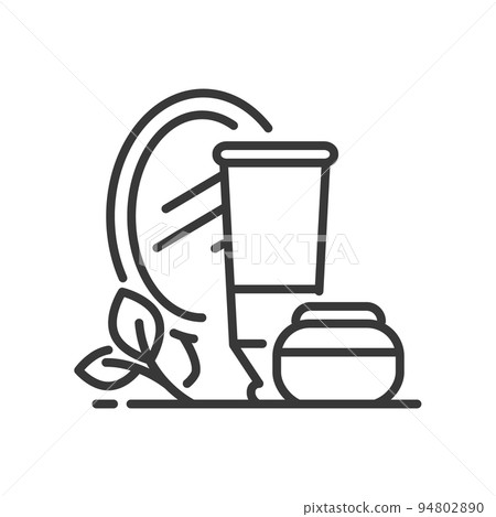Care products - vector line design single isolated icon 94802890