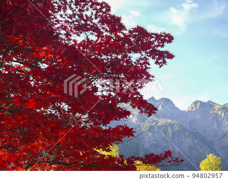 Shinhotaka with autumn leaves Shinhotaka with autumn leaves 94802957