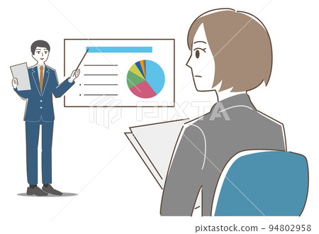 一個穿著西裝的女人參加會議 94802958