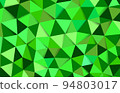 Several shades of green vectors blend together for backgrounds. Polygon design pattern. Low poly illustration, low polygon background. Green triangle mosaic background. Creative design template 94803017