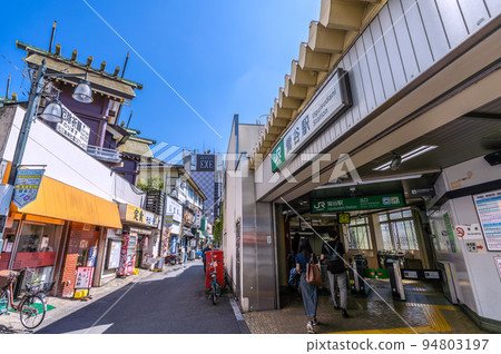 Tokyo cityscape in Japan, overlooking Uguisudani Station (North Exit), hotel district, etc. 94803197