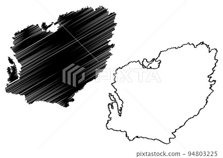 Frei island (Kingdom of Norway) map vector illustration, scribble sketch Frei map Frei island (Kingdom of Norway) map vector illustration, scribble sketch Frei map 94803225