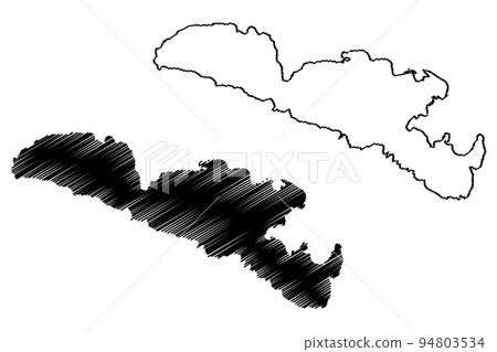 Inishmore island (Republic of Ireland, Aran Islands, Galway Bay) map vector illustration, scribble sketch Isle of Arainn map Inishmore island (Republic of Ireland, Aran Islands, Galway Bay) map vector illustration, scribble sketch Isle of Arainn map 94803534