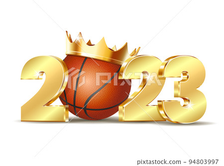New Year numbers 2023 with soccer ball isolated on white background. New Year numbers 2023 with soccer ball isolated on white background. 94803997