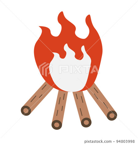 Campfire isolated on a white background. campfire for cooking and heating. Campfire isolated on a white background. campfire for cooking and heating. 94803998