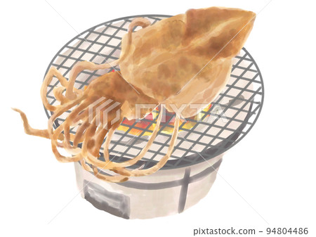 Watercolor dried fish_squid 01_3 Watercolor dried fish_squid 01_3 94804486