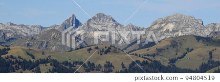 Dent De Ruth and other mountains seen from Rinderberg, Zweisimmen. Dent De Ruth and other mountains seen from Rinderberg, Zweisimmen. 94804519