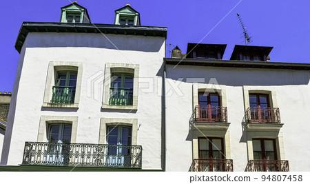 Vintage architecture of Old Town in Vitre, France 94807458