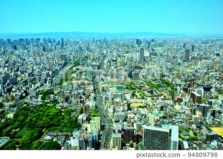 從摩天大樓阿倍野 Harukas 看到的大阪城市景觀 從摩天大樓阿倍野 Harukas 看到的大阪城市景觀 94809798