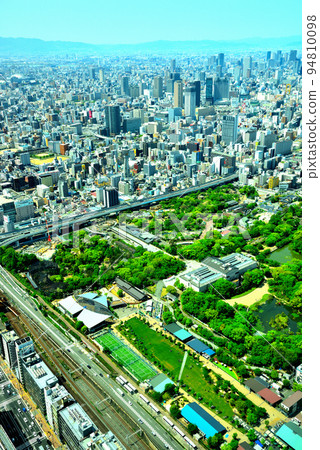 Osaka cityscape seen from skyscraper Abeno Harukas Osaka cityscape seen from skyscraper Abeno Harukas 94810098