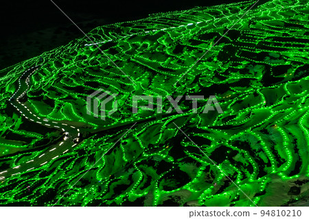 Wajima City, Ishikawa Prefecture: Shiroyone Senmaida Shining in Illumination Wajima City, Ishikawa Prefecture: Shiroyone Senmaida Shining in Illumination 94810210