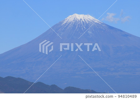 Snow-capped Mt. Fuji (winter) Location: Near - Stock