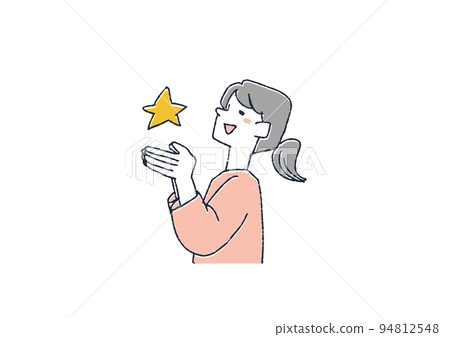 A woman with a goal, a comical handwritten character 94812548