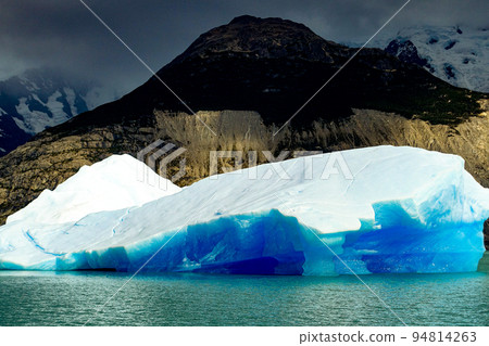 Upsala Glacier, the largest glacier in Los Glaciares National Park, Argentina. Huge ice that collapsed and fell into the sea Upsala Glacier, the largest glacier in Los Glaciares National Park, Argentina. Huge ice that collapsed and fell into the sea 94814263