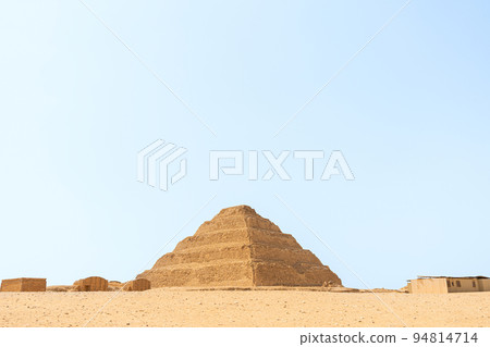 Geometrical step Pyramid in the desert of Egypt 94814714