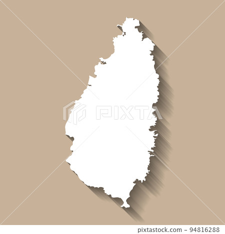 Saint Lucia vector country map silhouette Saint Lucia vector country map silhouette 94816288