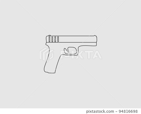 Gun, weapon, handgun icon. Vector illustration. Gun, weapon, handgun icon. Vector illustration. 94816698