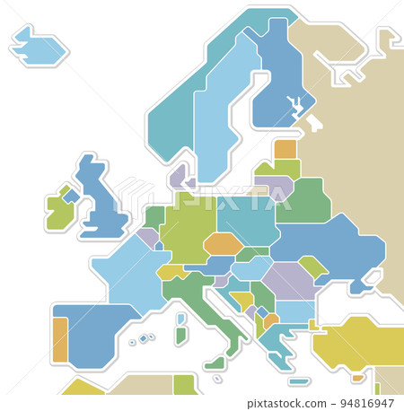 Europe map color coding simple Europe map color coding simple 94816947