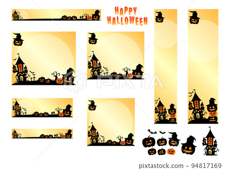 Halloween banner set gold Halloween banner set gold 94817169