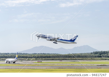 Airport scenery Chitose, Hokkaido, taking off Airport scenery Chitose, Hokkaido, taking off 94817247