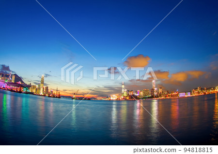 the Victoria Harbour, Wai Chai and Central of Hong Kong 5 Aug 2011 94818815