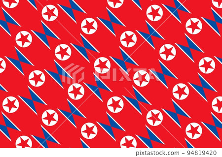 Geometric pattern in the colors of the national flag of North Korea. The colors of North Korea. Geometric pattern in the colors of the national flag of North Korea. The colors of North Korea. 94819420