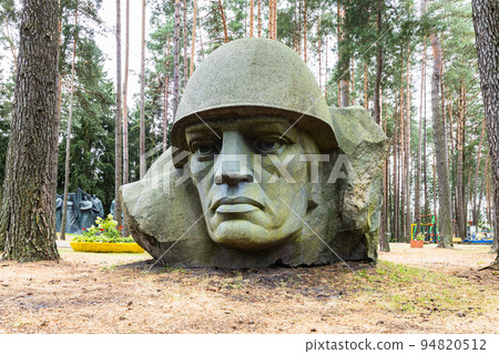 Soviet soldier - Soviet ideological relics sculpture. Druskininkai, Lithuania, 12 September 2022 94820512