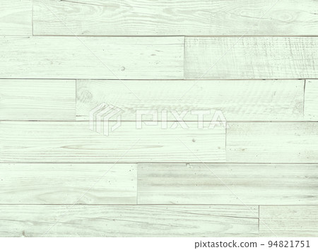 Horizontal background image of an aged plank wall of coarse lumber in pale green Horizontal background image of an aged plank wall of coarse lumber in pale green 94821751