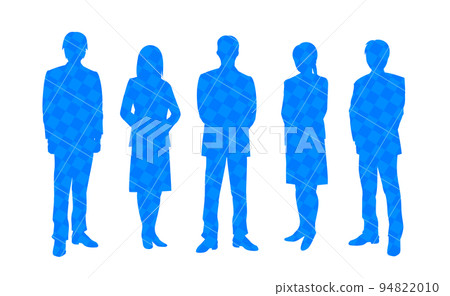 Illustration of business team partners check pattern 94822010