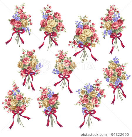 Rose bouquet material collection Rose bouquet material collection 94822690