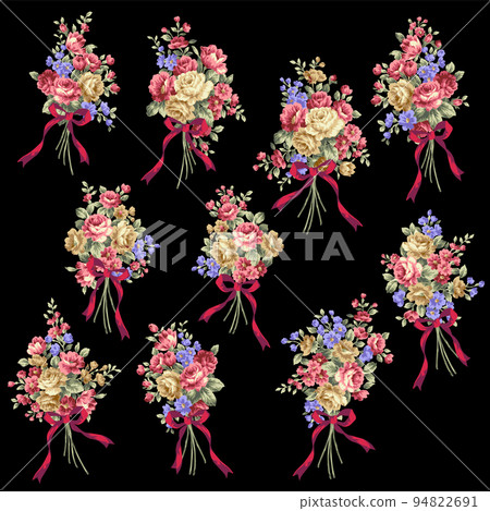 Rose bouquet material collection Rose bouquet material collection 94822691