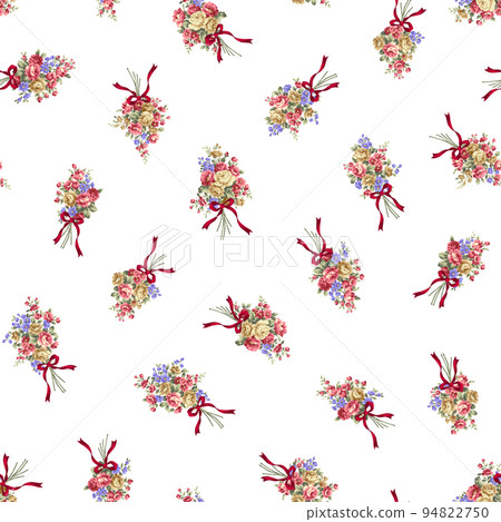 seamlessly continuous rose flower pattern, seamlessly continuous rose flower pattern, 94822750