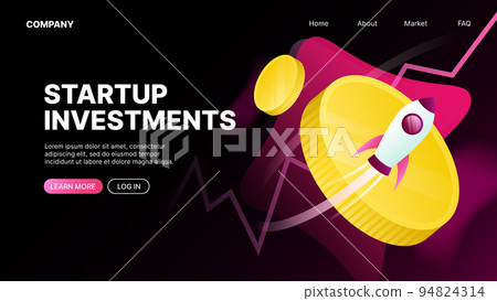 Startup Investments Tools. Website Landing Page Illustration Startup Investments Tools. Website Landing Page Illustration 94824314